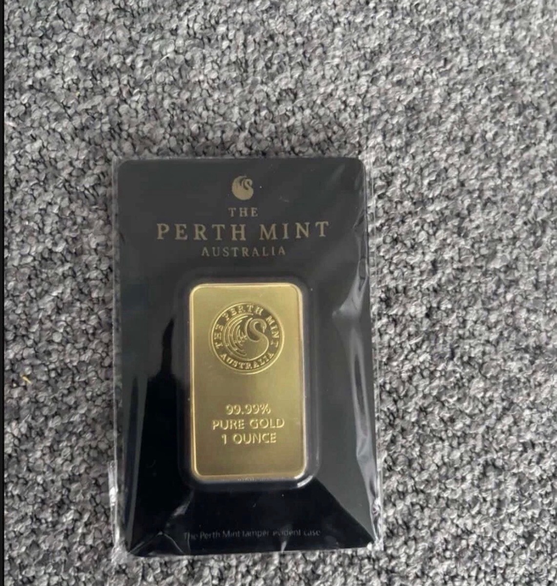 The Perth Mint Australia 1 oz Gold Bar 99.99 Fine Gold Bullion Bar