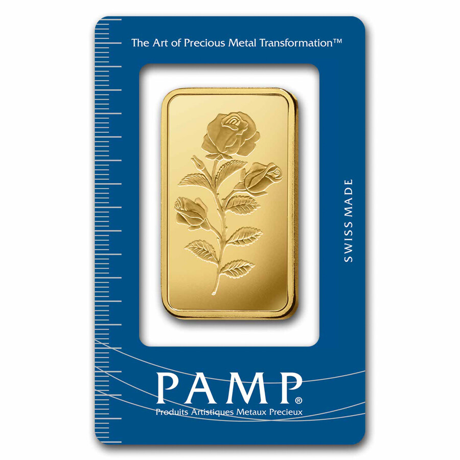 100 gram Gold Bar – PAMP Suisse Rosa (In Assay)