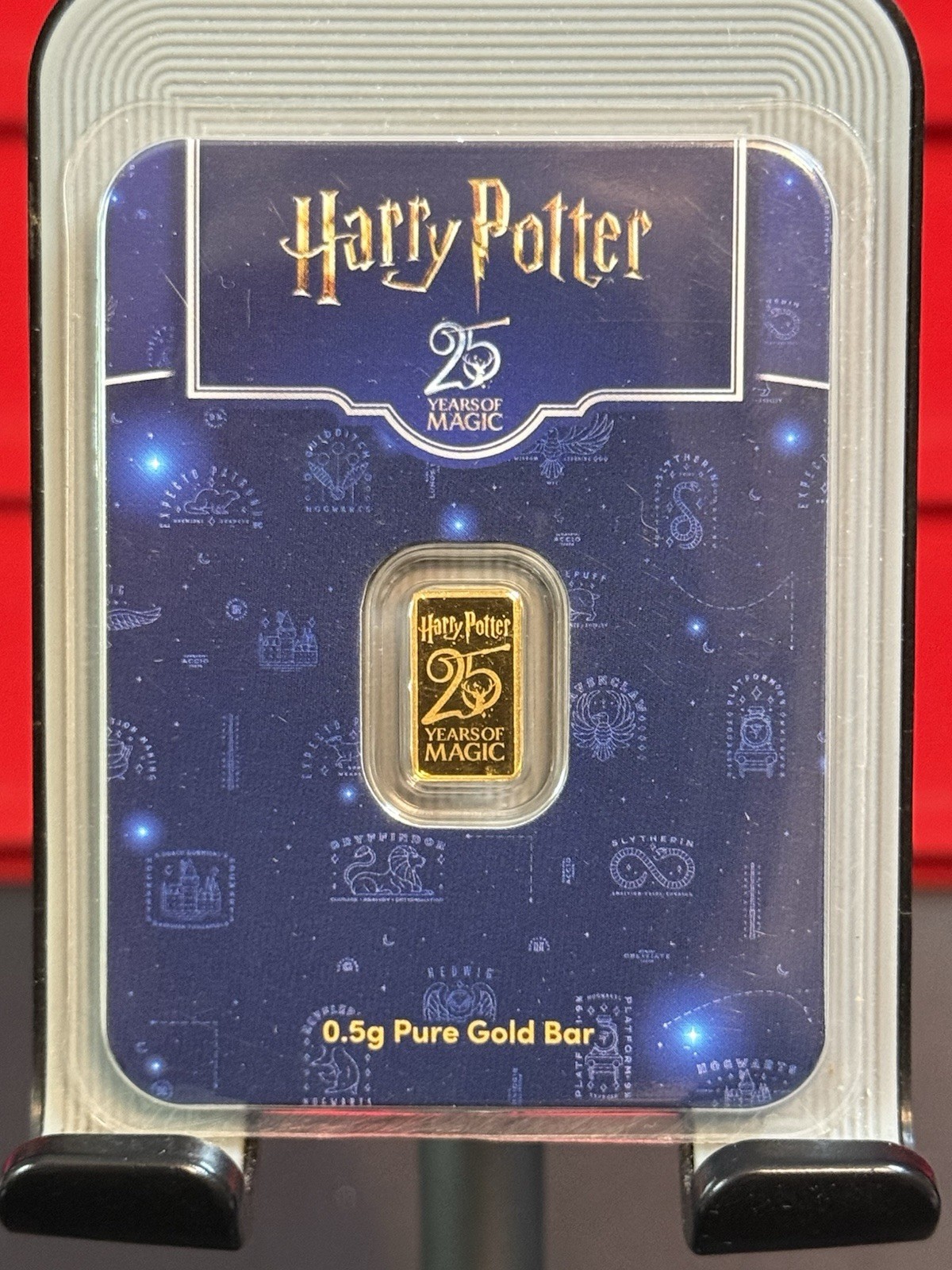 VERY LOW SERIAL #00009 Harry Potter 25 years Of Magic 0.5g Pure Gold Bar PAMP