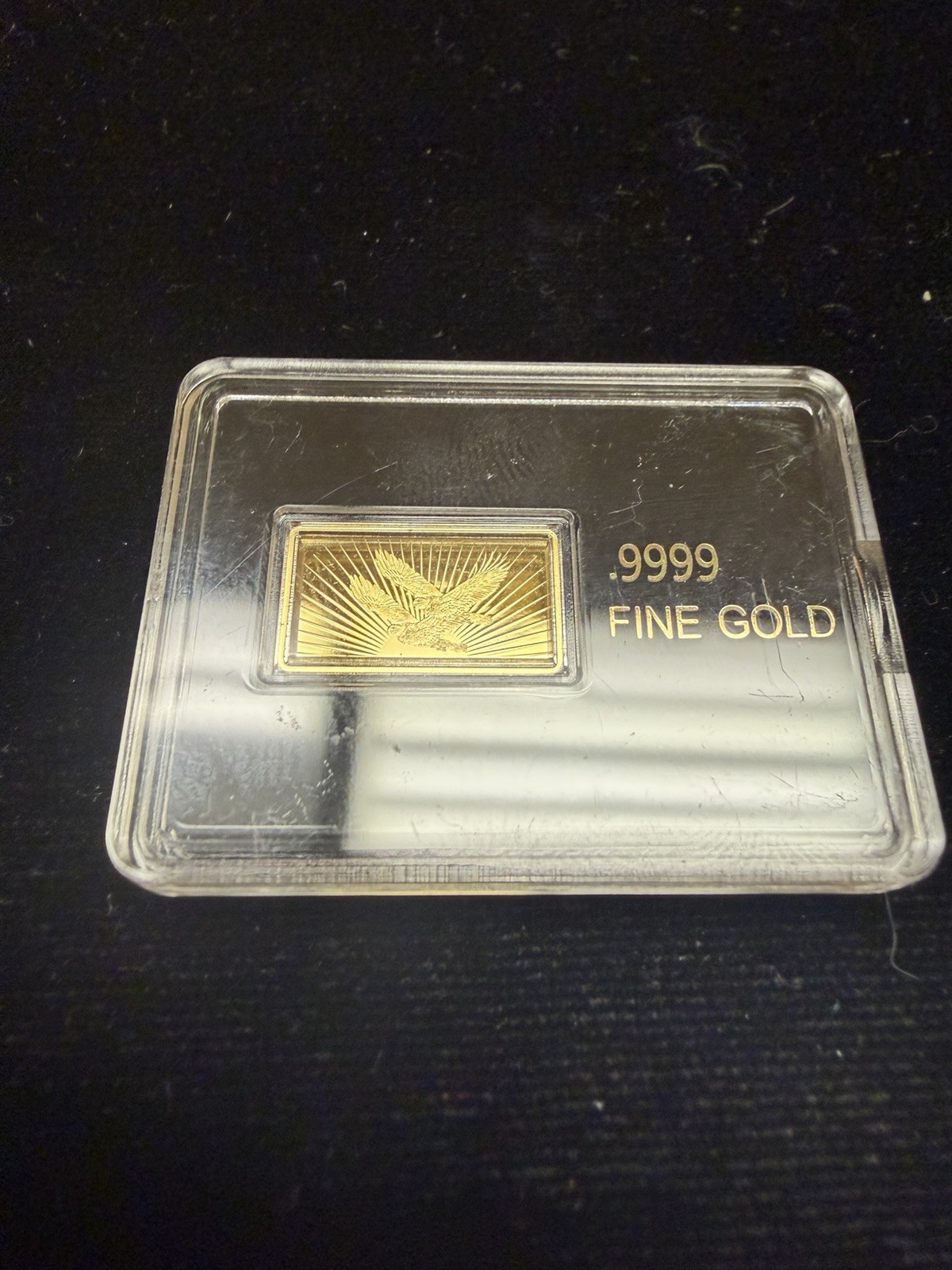 Double Eagle .9999 Pure Gold Bar Proof Collectible Bullion 1/100 Oz (.3 Grams)