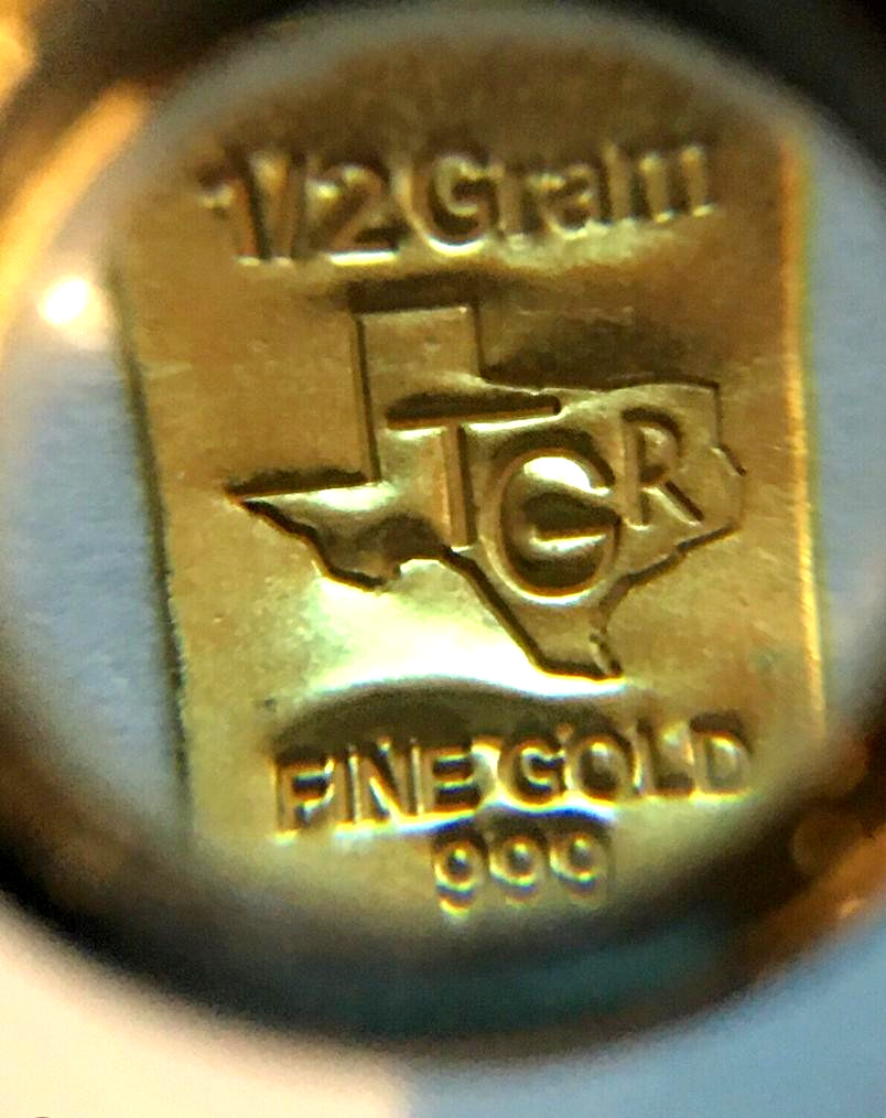 1 /2 gram Gold Bar – TGR TEXAS – 999.9 Fine in Assay