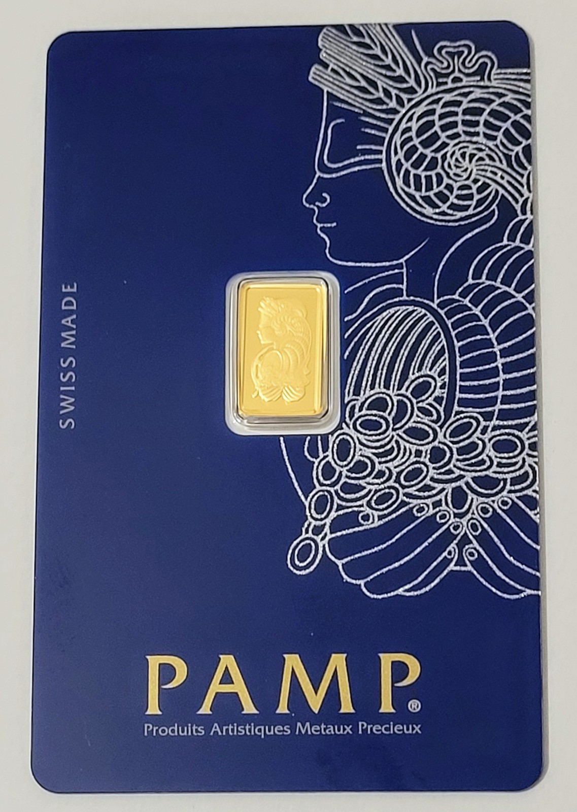 1 Gram Pamp Suisse Gold, 1 Gram P S Platinum, 1 Gram Colorized $100 Silver