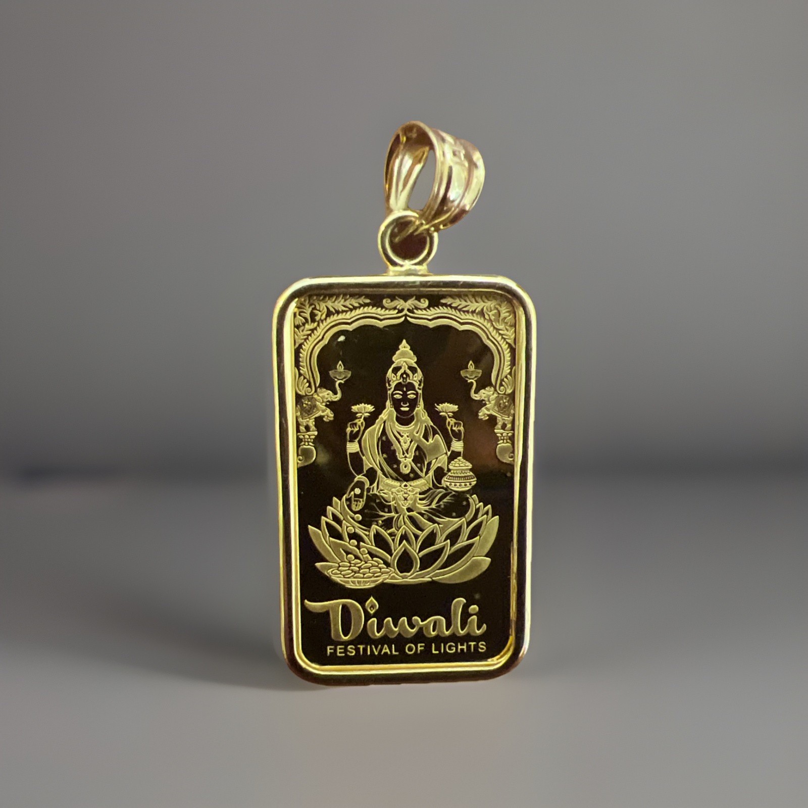 Pamp 5 G 24K Gold Bar Diwali Festival Of Lights & FREE WITH PURCHASE 14K BEZEL!