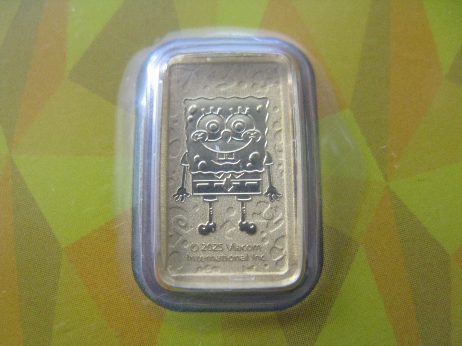 Collectible Sponge Bob Square Pants 1 gram Gold Bar Perth Mint 99.99 Fine Gold