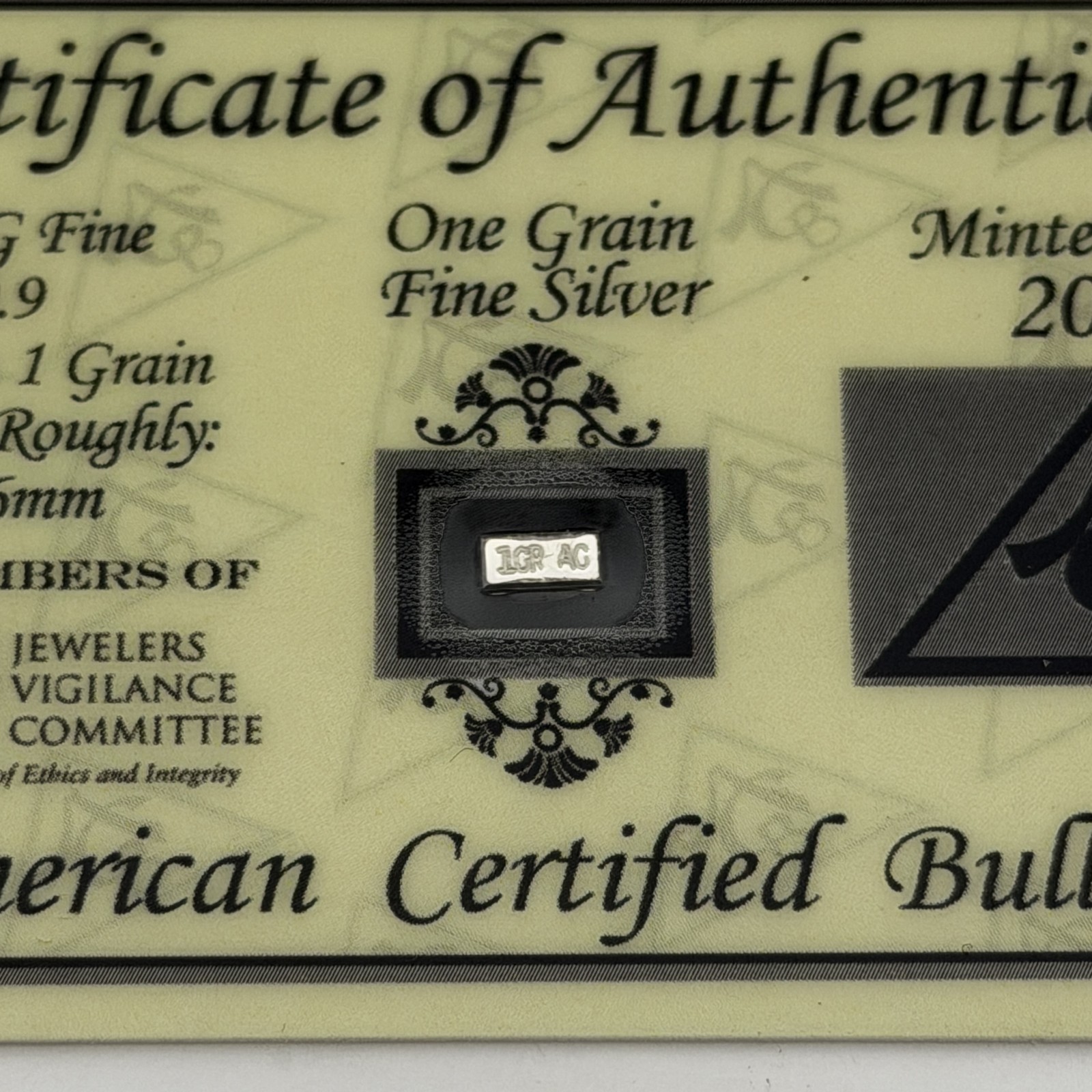 ACB Gold Silver Platinum 1GRAIN Combo Pack BULLION Bars w/COA’s