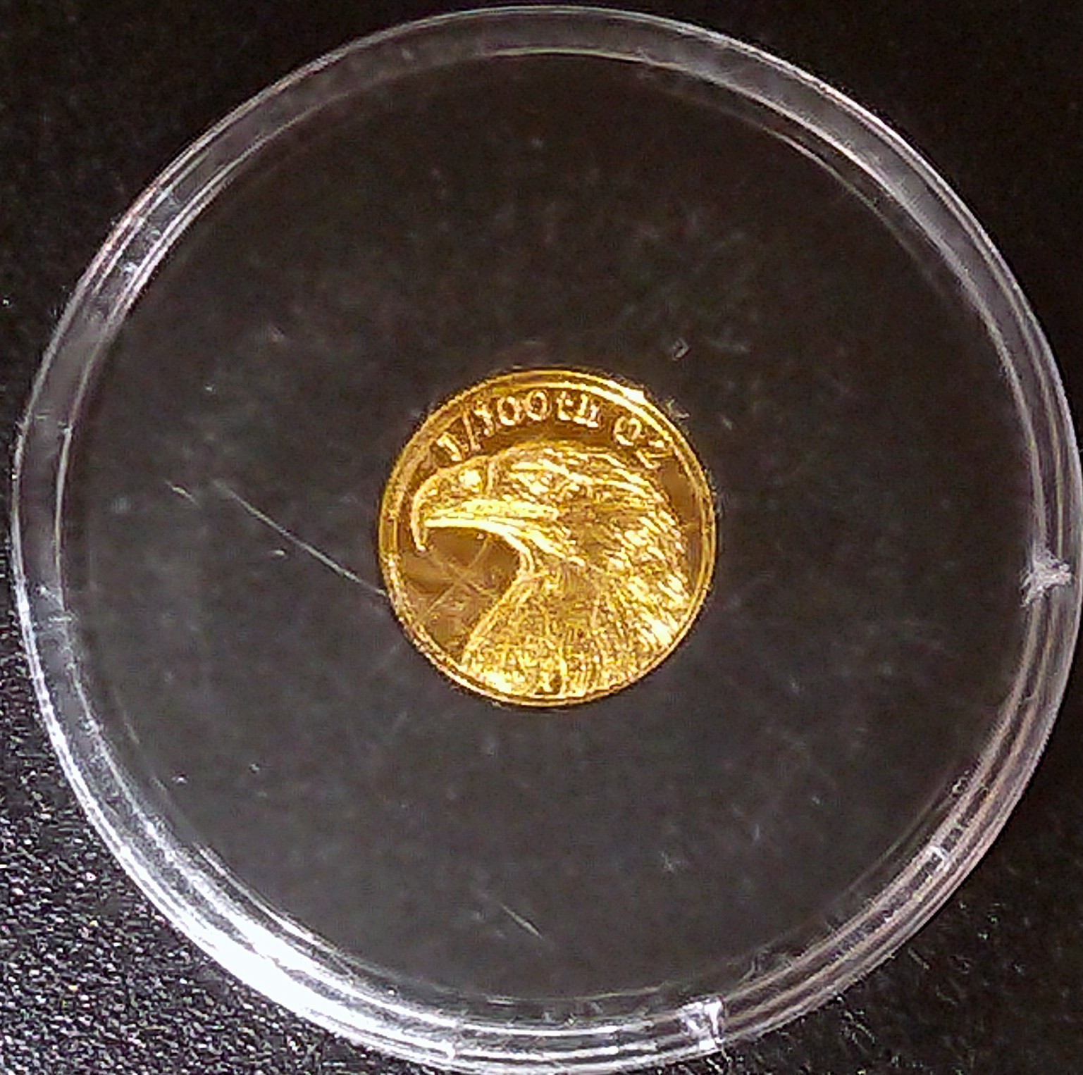 American Eagle With Flag 1/100 oz Gold Round 0.9999 Fine