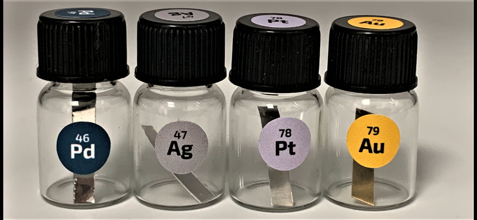 Precious Metal Electrode Pack Set 99.9% Pure Elements Gold Palladium Platinum Ag
