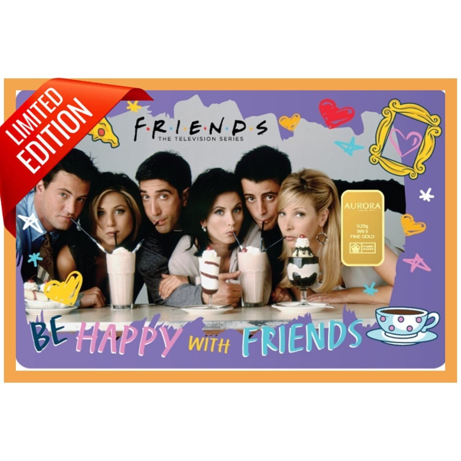 Friends Limited Edition Gold Bar 0.25gram 999.9 FreeShip