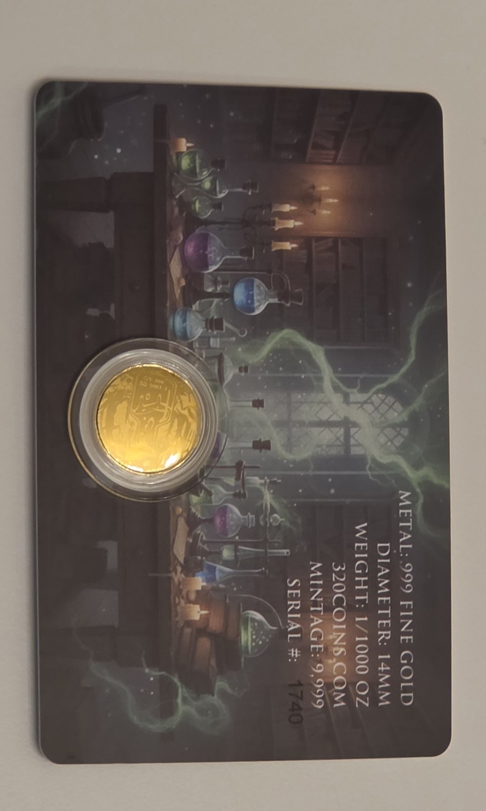 Jekyll & Hyde Gold 1/1000 Oz 999 Fine Round in Card Bullion Limited
