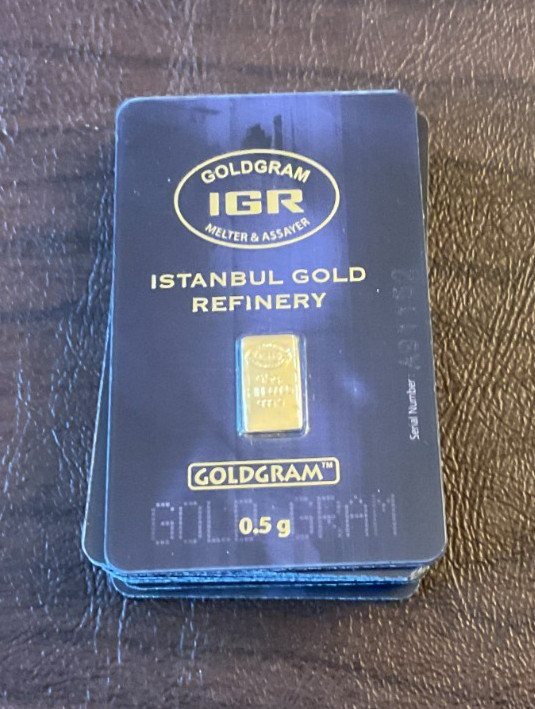 1/2 gram 0.9999 Fine “GoldGram” Bar IGR – 0.5 GRAM Sealed in Assay Card