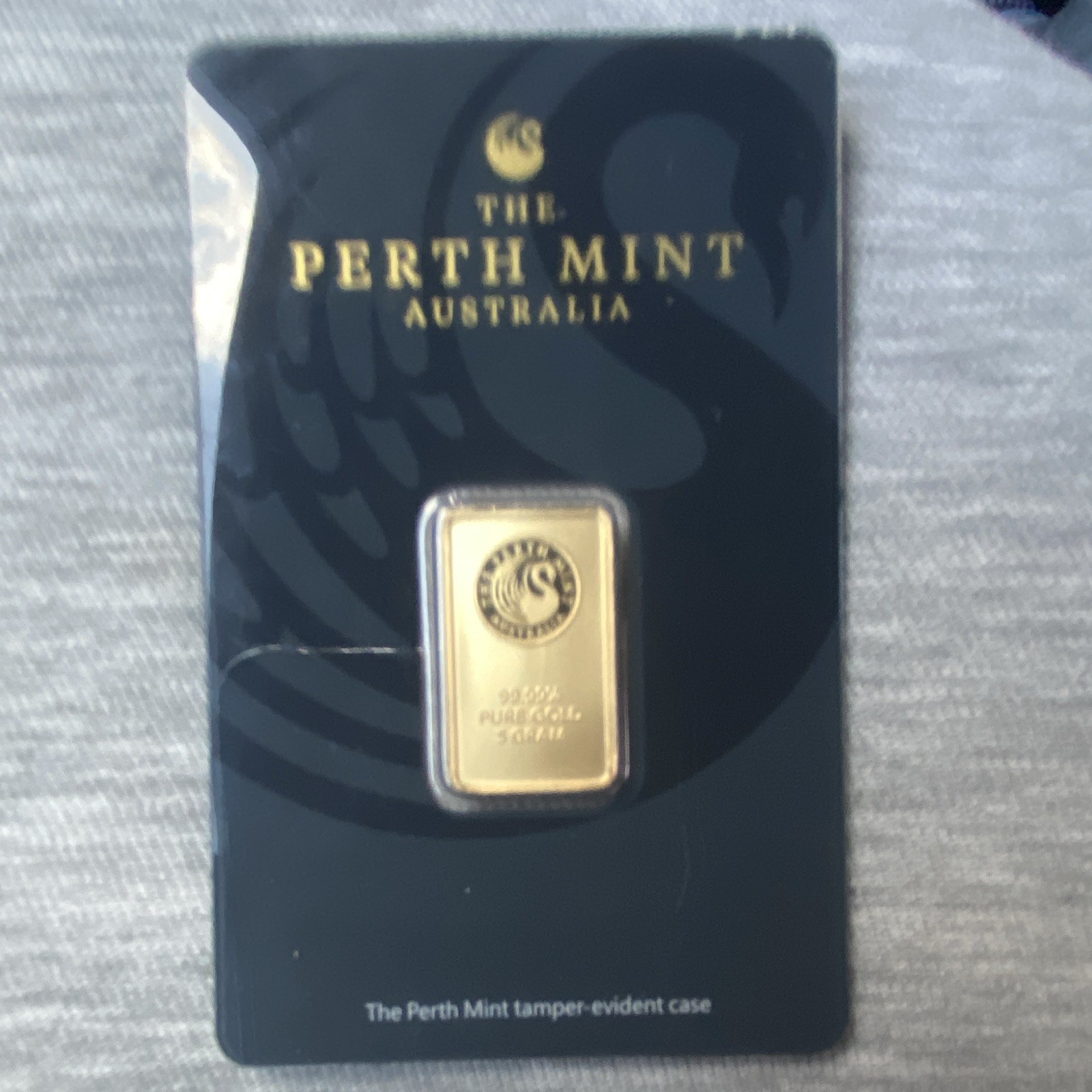 The Perth Mint 5g Gold Bar .9999 Fine in Tamper-Evident Assay
