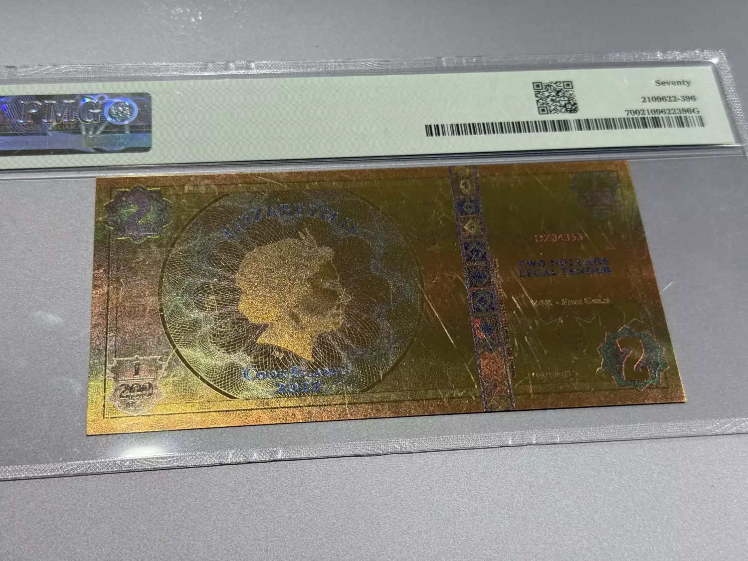 Cook Islands 2 Dollar 1/200th oz Aurum Gold Note (24k) 7 Pillars of Humanity Lov