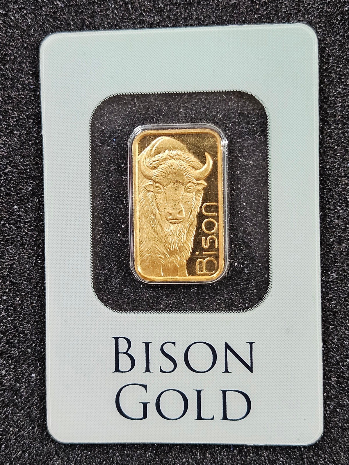 🌟 JOHNSON MATTHEY 1/10 oz Gold Bison Buffalo Bar Sealed RARE Only 500 Minted