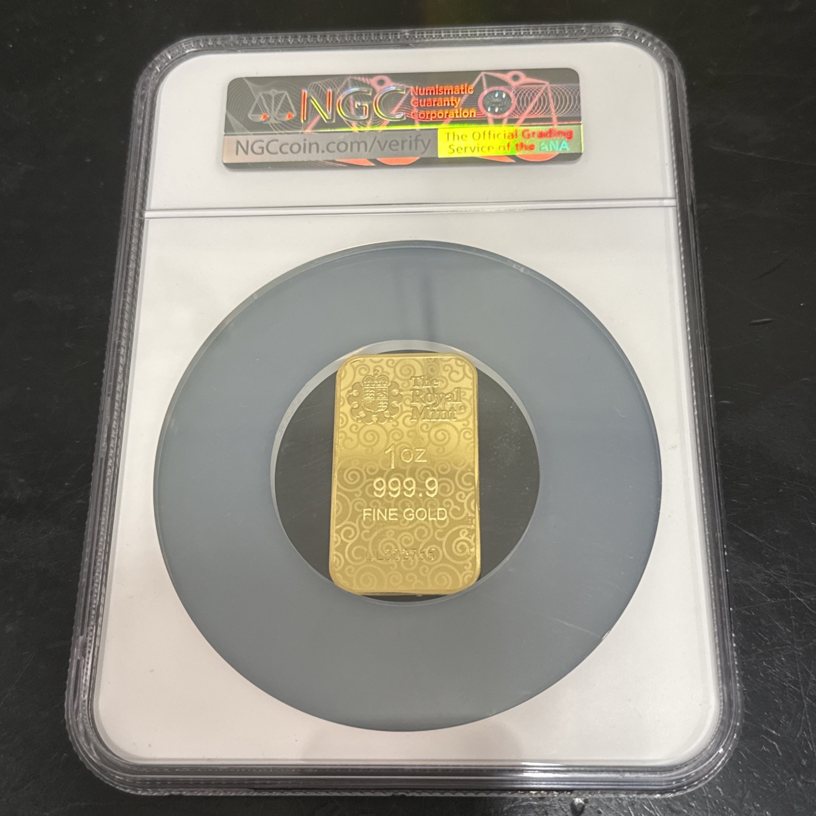 1 oz Gold Bar The Royal Mint Una and the Lion. NGC Slab. LIMITED MINTAGE 4,000