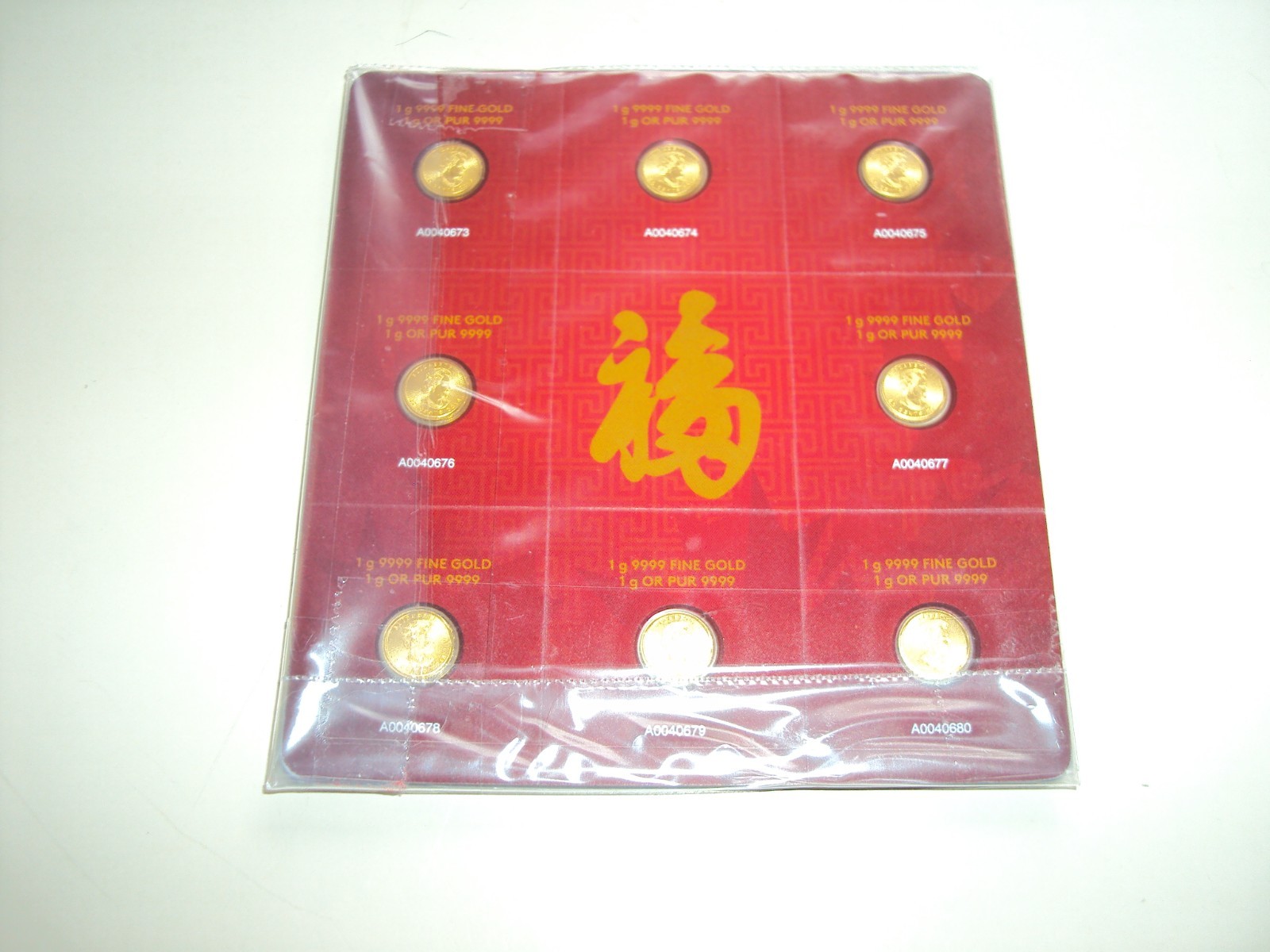 ROYAL CANADIAN MINT 2016 LUNAR NEW YEAR 1 g GRAM 8 MAPLEGRAM8 GOLD COINS NEW RCM