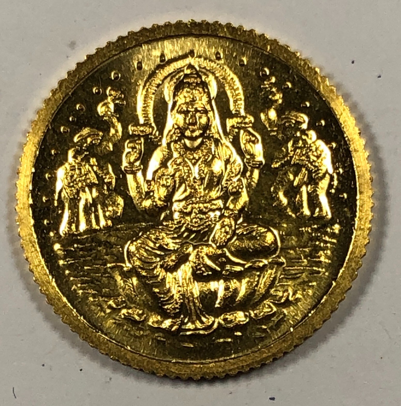 Tanishq 10gram India .9999 Fine Gold. Lord Lakshmi. .32oz AGW.
