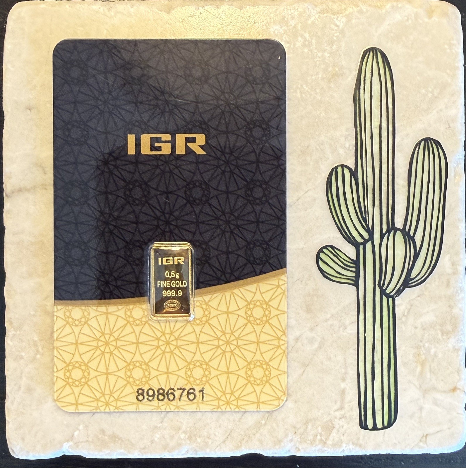 💛 4 GRAMS GOLD LOT: 8 x IGR 0.5g 999.9 Fine Gold Bars in Assay Certificate 💛