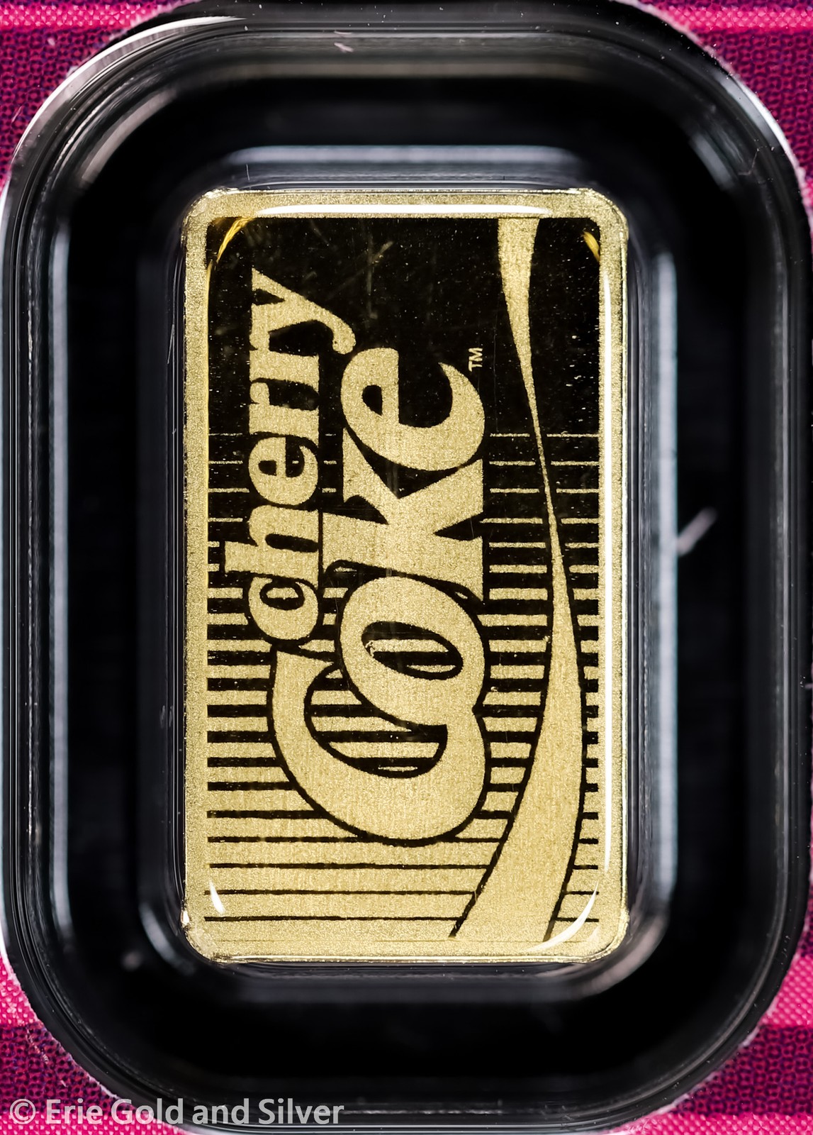 2025 Coca-Cola 40th Anniversary Cherry Coke 1g Gold Bar in OGP