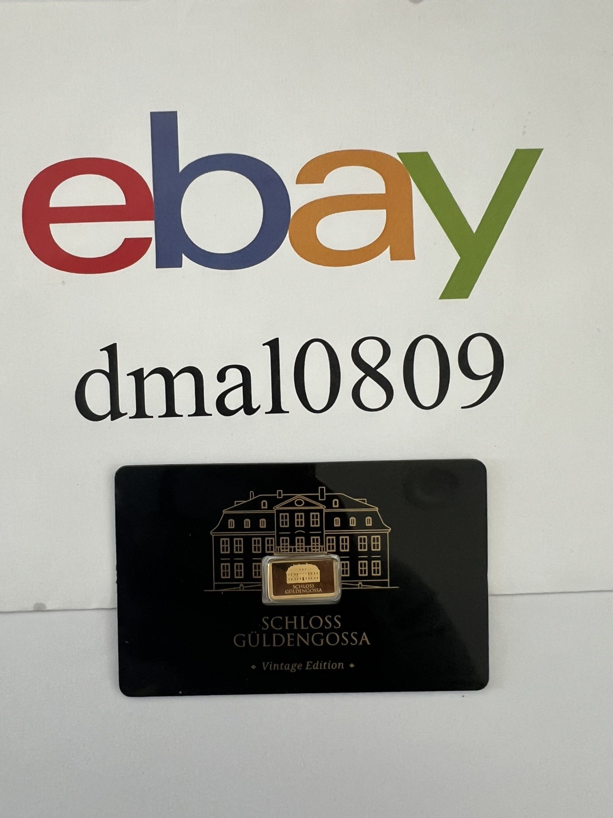 Geiger Schloss Guldengossa Vintage Edition Carded Gold Bar .5 Gram .999 Fine