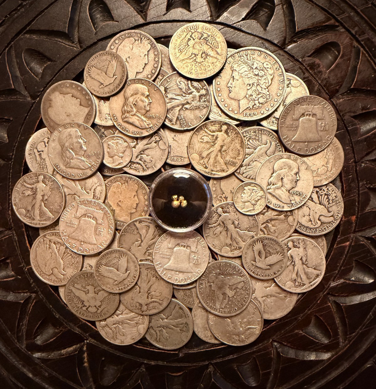 $1.00 FV in 90% Silver Coins & 1 gram of 24k Gold Bullion – US Silver & Gold