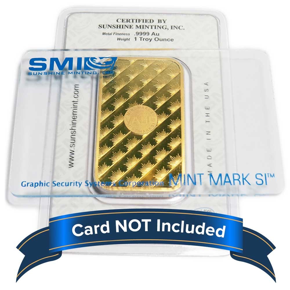 Sunshine Mint 1-oz Gold Bar Mint Mark SI .9999 Fine Sealed In Assay