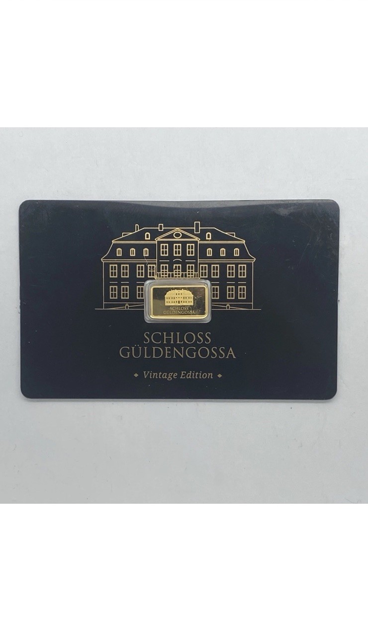 Geiger Edelmetalle 1/2 .5g Gold Bar Black Assay Card