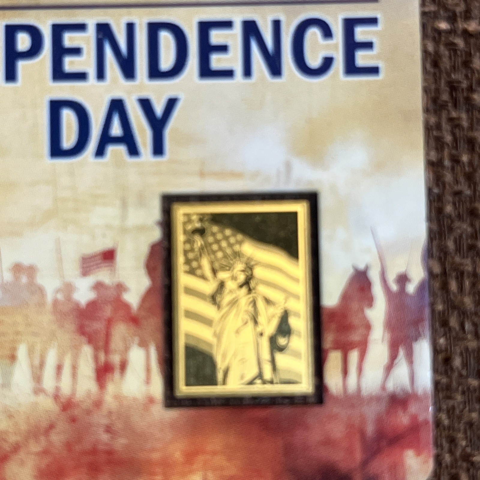 Happy Independence Day 1/1000 oz Gold Bar 0.999 Fine Bullion