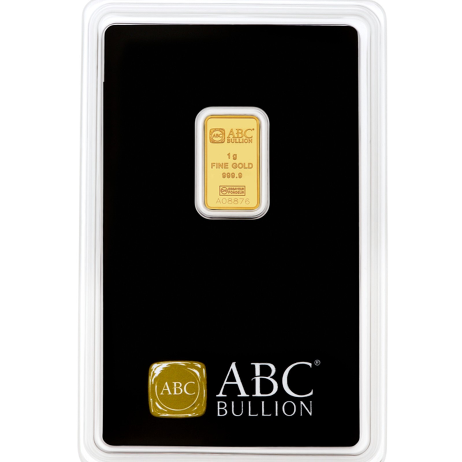 999.9 Fine Gold 1 gram ABC Bullion Minted Tablet Ingot Bar Sealed