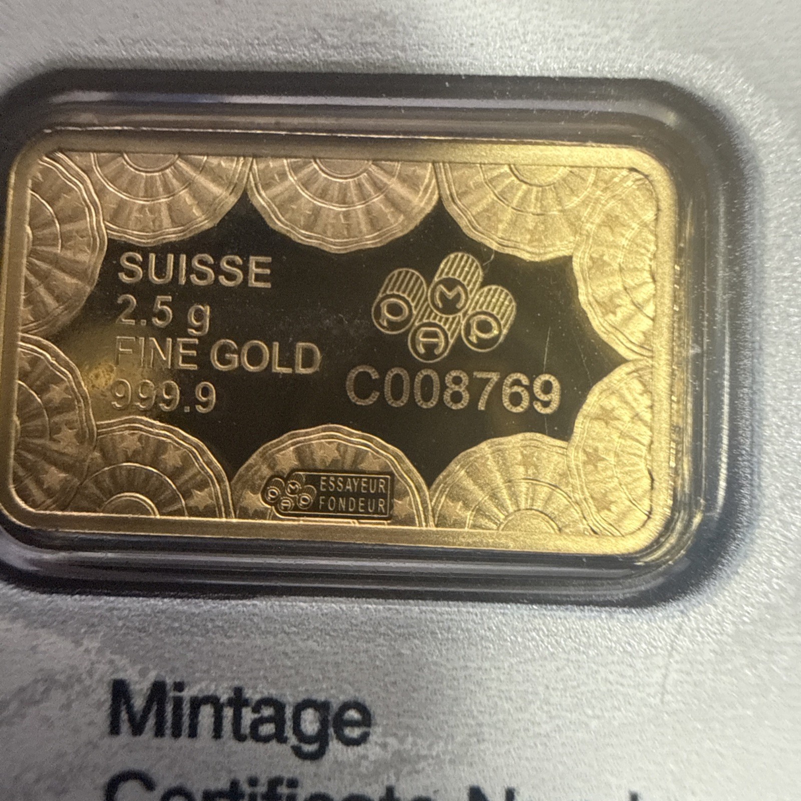 🇺🇸 2.5 gram Gold Bar – PAMP 250th Anniversary of the USA