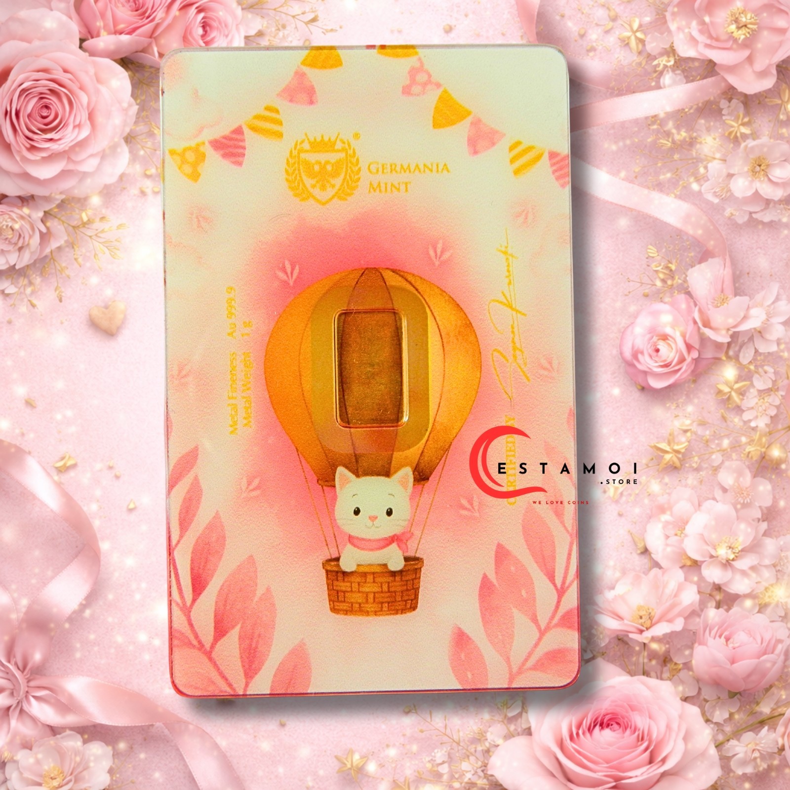 Germania Mint, 2026, Gold Bar, 1G, 999.9 Gold, Congratulations: Baby Girl!