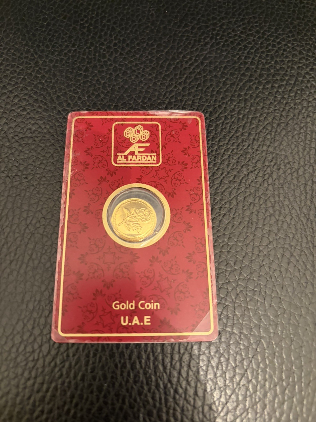 1g Al Fardan rose design Gold bar 999 pure 24k