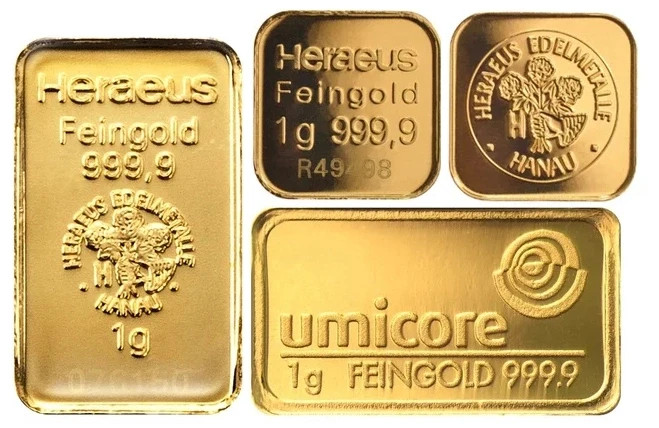 1g GOLD 999.9 FINE BULLION BAR + FREE 0.10g Godl Hand Made Coin