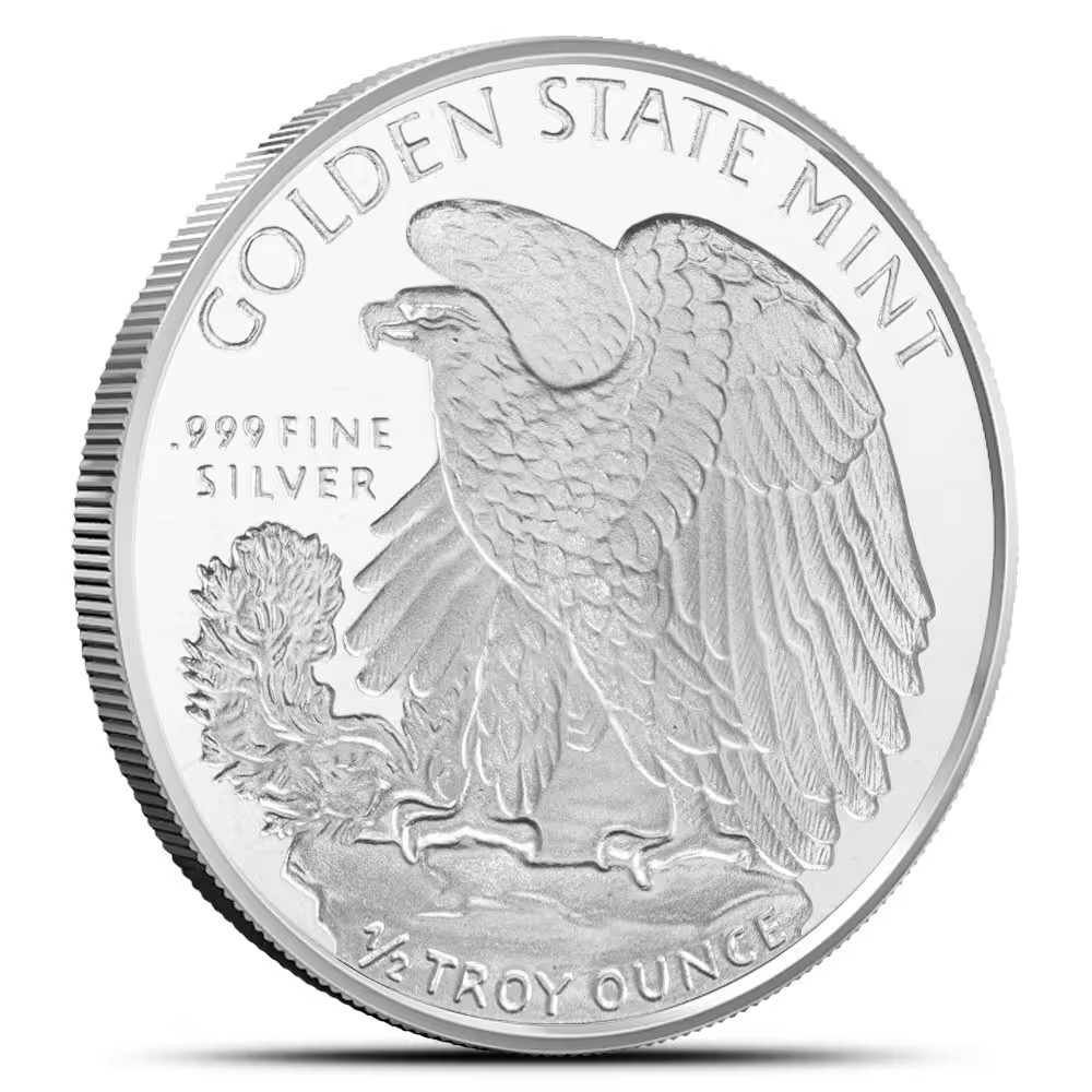 1/2 oz GSM .999 Fine Silver Eagle walking liberty Round