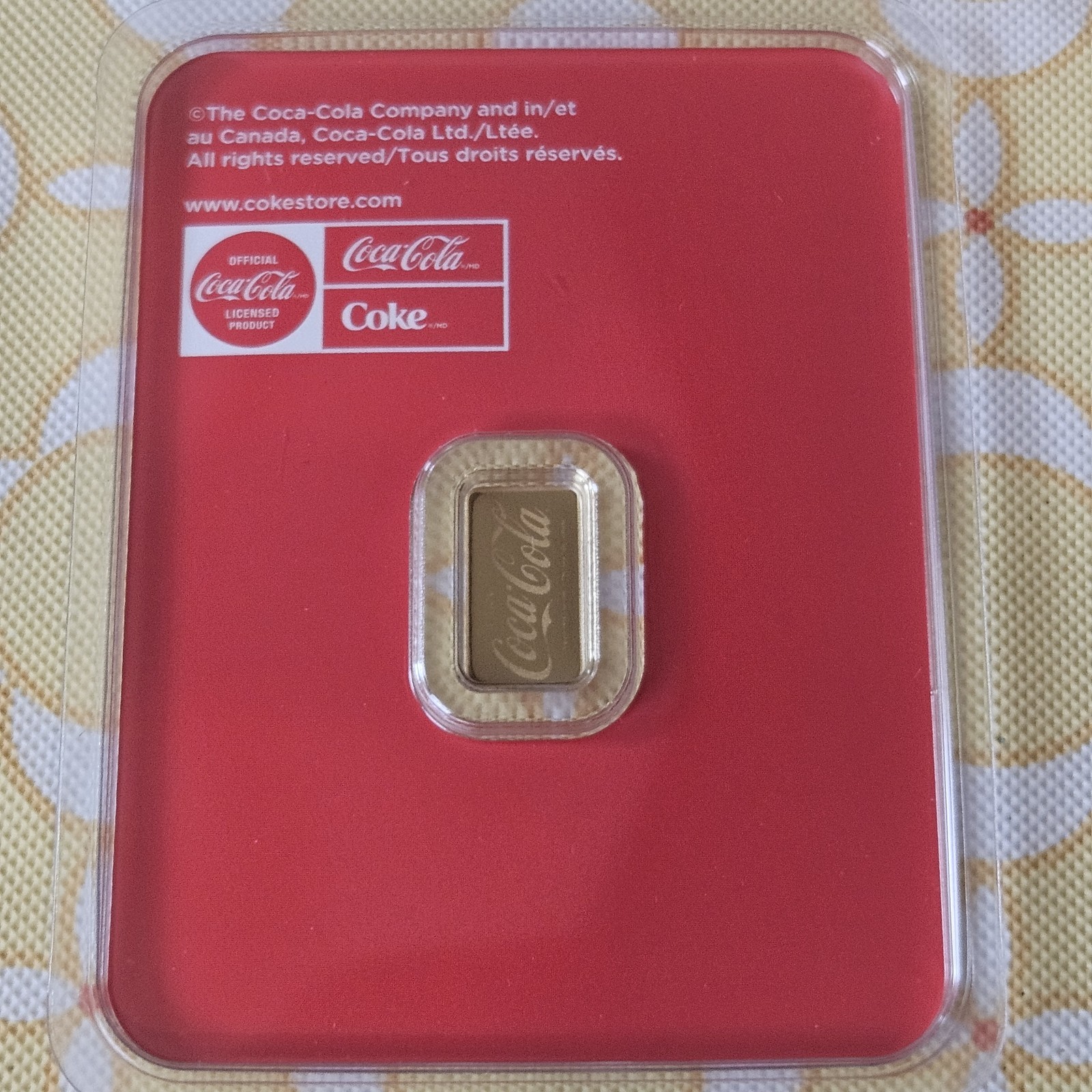 Coca-Cola 1/2 .5 Gram Gold Bar .9999 Fine Gold in Assay Card Collectible