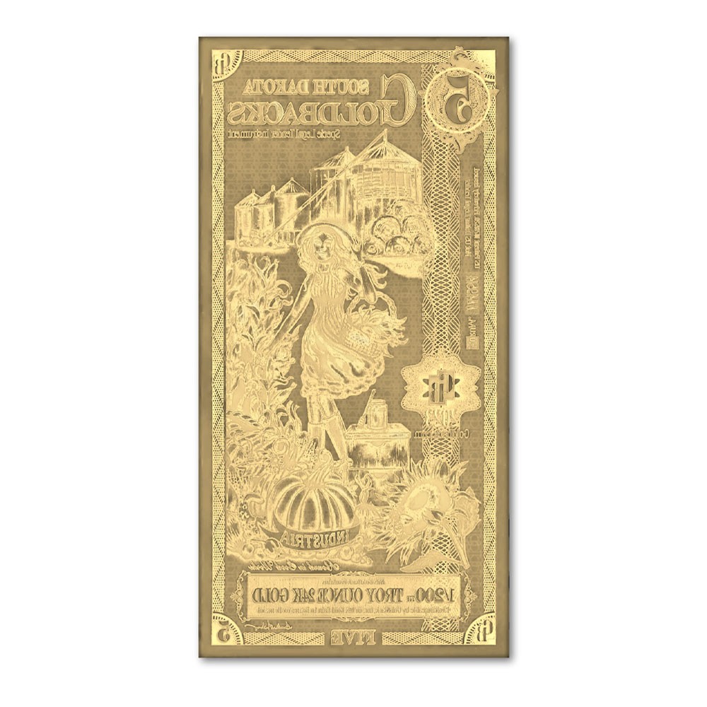 5 South Dakota Goldback Gold Note (New)