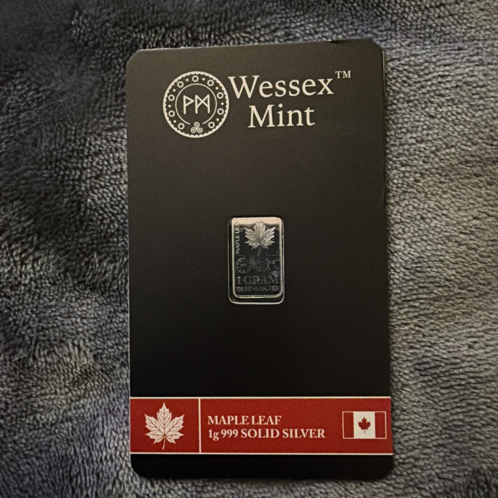 Wessex Mint Maple Leaf 1G – Fine silver Bullion Bar