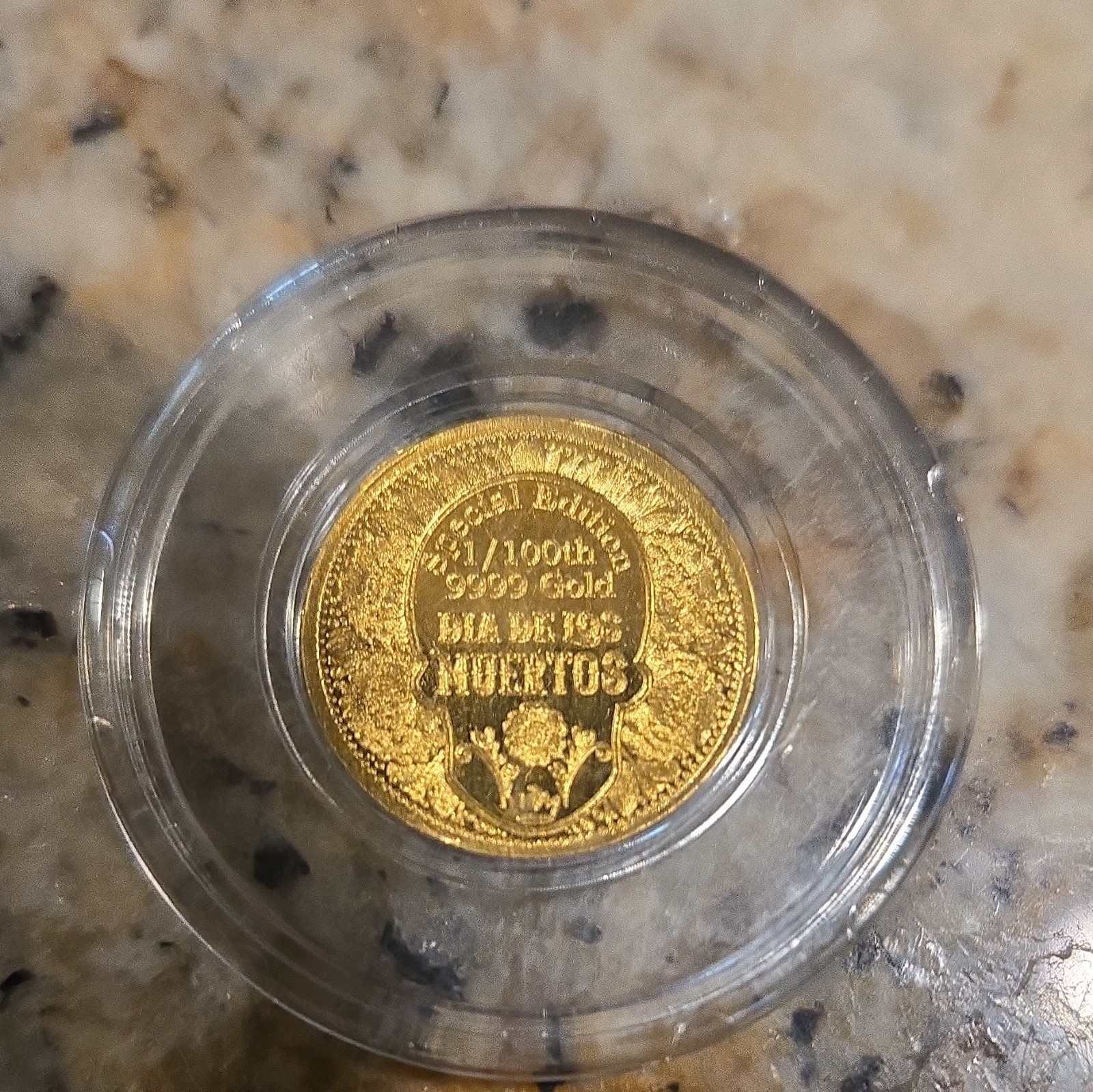 Monarch Precious Metals Dia De Muertos 1/100th Gold Round Special Edition