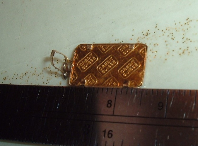 24K GOLD Credit Suisse 999.9 FINE INGOT 1G BAR 14K PENDANT NECKLACE CHAIN 1.23g