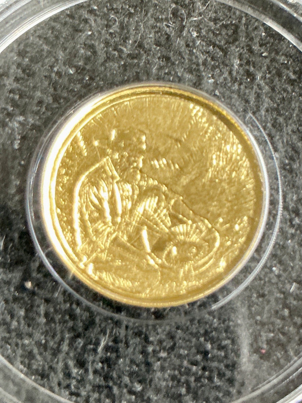 1/100 oz .9999 Fine Gold Round – Monarch – Gold Prospector (Sealed in Capsule)