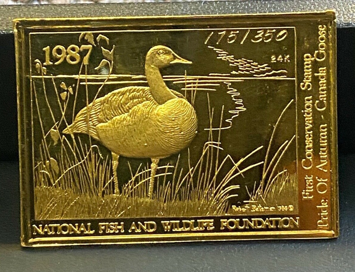 1987 National Fish and Wildlife Foundation 38gm 24kt .999 Gold Bar #175 of 350