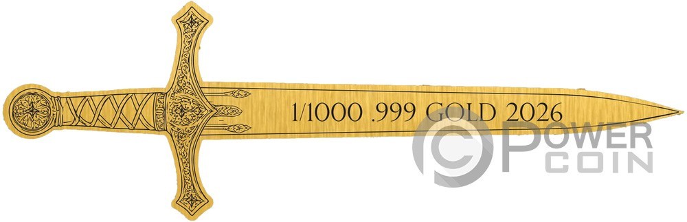 EXCALIBUR 1/1000 Oz Gold Medal 2026