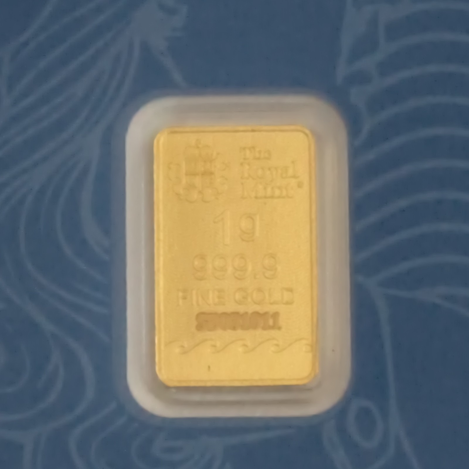 Royal Mint 1g One Gram Fine Gold 9999 Bullion Bar Sealed And Sigma Tested Blue