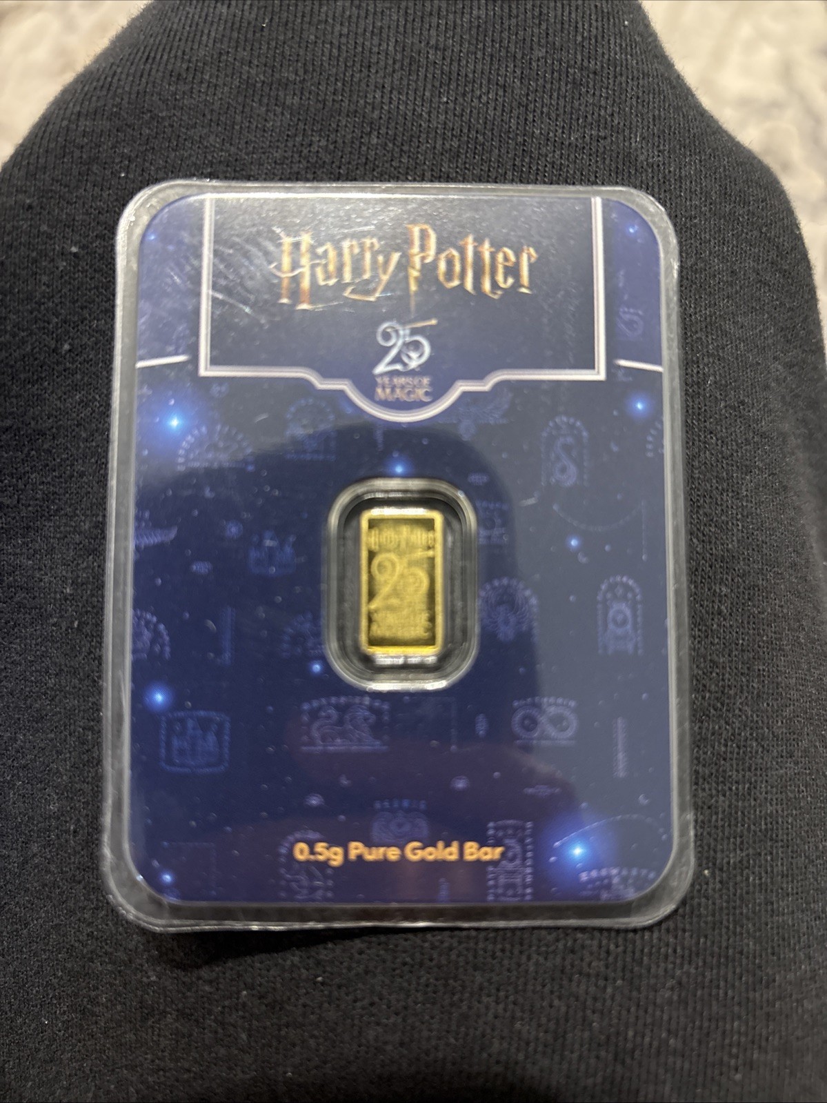 Harry Potter 25 Years Of Magic 0.5 Pure Gold Bar Limited mintage #01092 PAMP