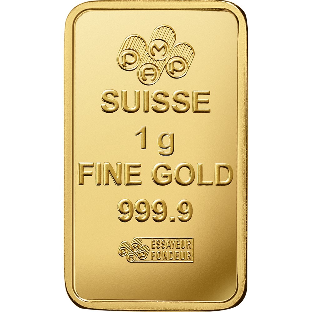 1 gram Gold Bar – PAMP Suisse Multigram .9999 Fine Gold Fortuna Bar