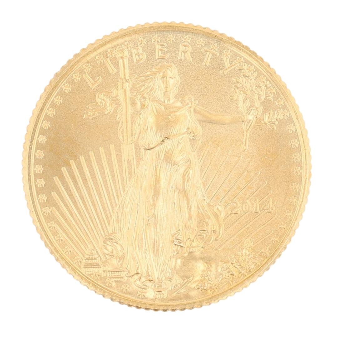 2014 & 2019 1/10 oz American Eagle .999 Fine Gold Round Bullion Set of 2