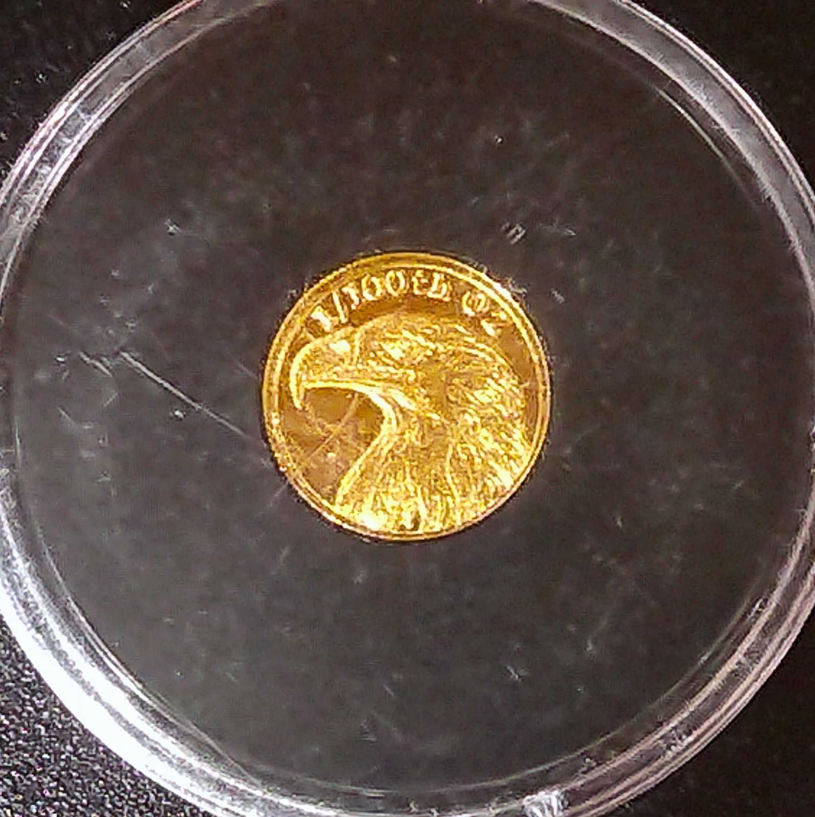 American Eagle With Flag 1/100 oz Gold Round 0.9999 Fine
