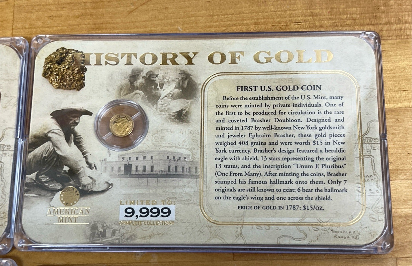 Gold .5g Each 14k American Mint {U.S. HISTORY OF GOLD} Set Of 4