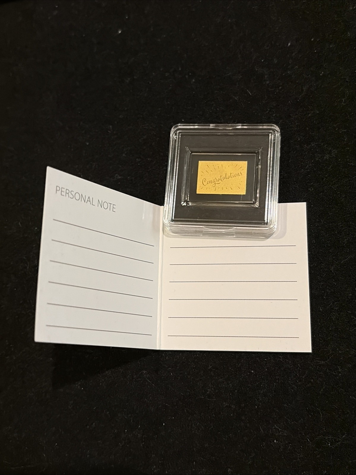 1/1000oz CONGRATULATIONS Gold Bar from Republic of Chad – .999 Fine Gold