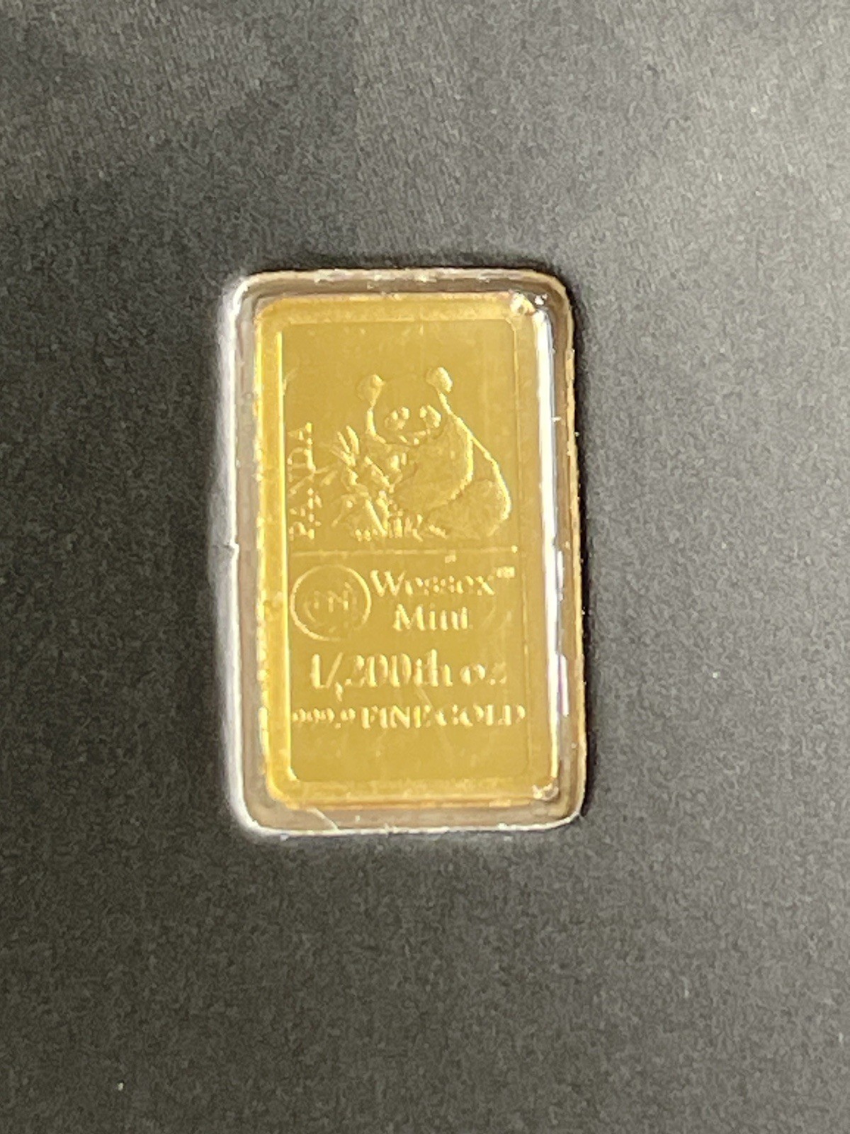Wessex Mint Panda 1/200oz Gold Bar – 999.9 Fine Gold – Assay Card 🐼