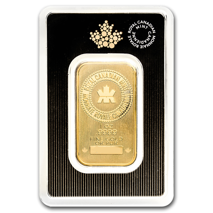 Gold 1 oz Random Brand .9999 fine Gold Bar in Sealed Assay Card